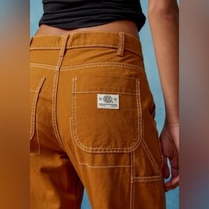 BDG Tan Yellow Brown Utility Cargo Carpenter Jeans Wide Leg